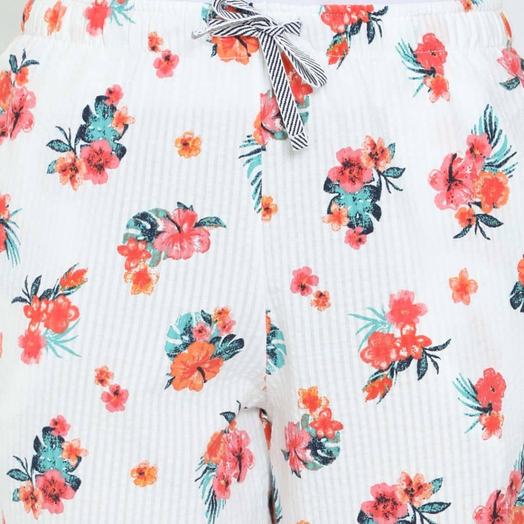 The Floral Seersucker Tapered Straight Fit Pant