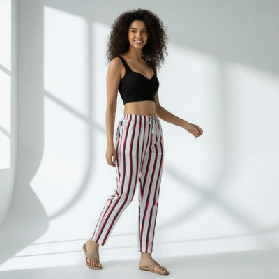 The Vertical Stripes Tapered Straight Fit Pant