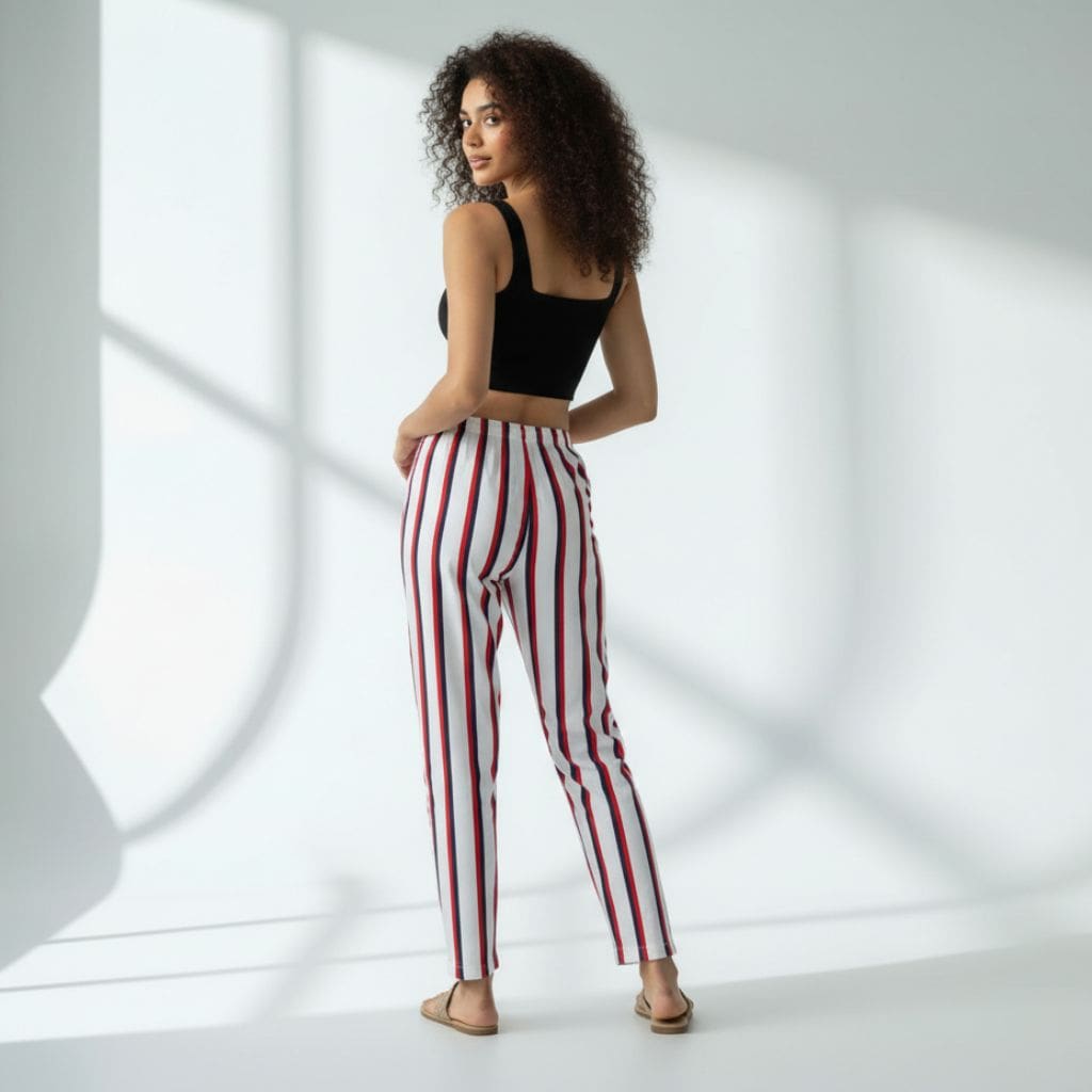 The Vertical Stripes Tapered Straight Fit Pant