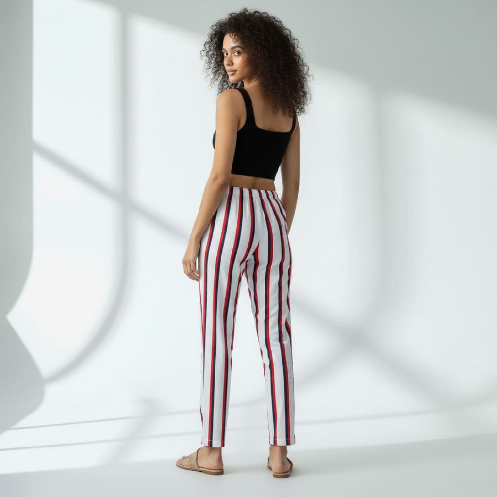 The Vertical Stripes Tapered Straight Fit Pant
