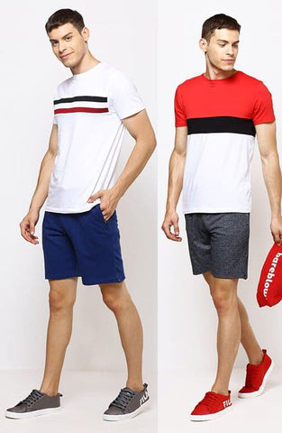 The Gray Wolf & Houston Navy Everywear Shorts ( Pack of 2 )