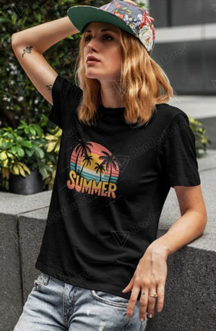 The Summer Printed Crew Neck T-Shirt For Women