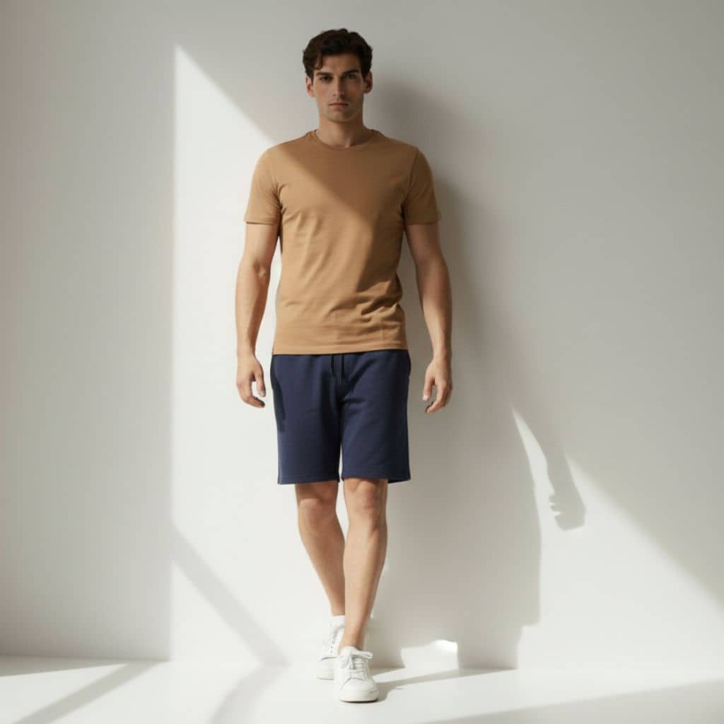 The Dark Blue French Terry Shorts