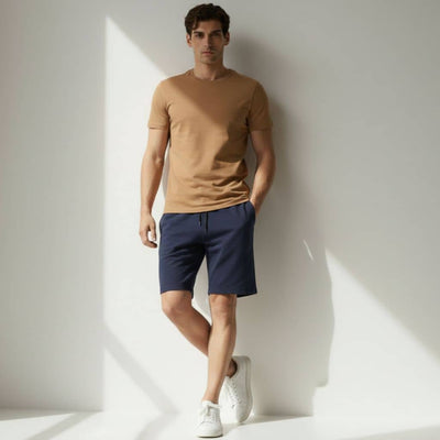 The Dark Blue French Terry Shorts