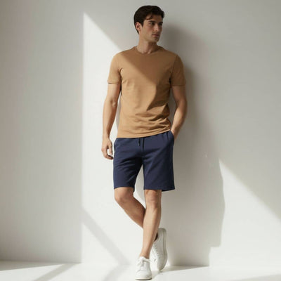 The Dark Blue French Terry Shorts