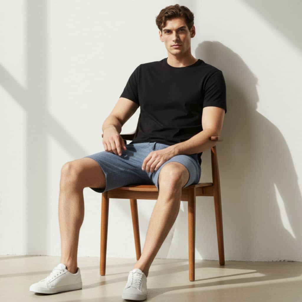 The Blue French Terry Shorts