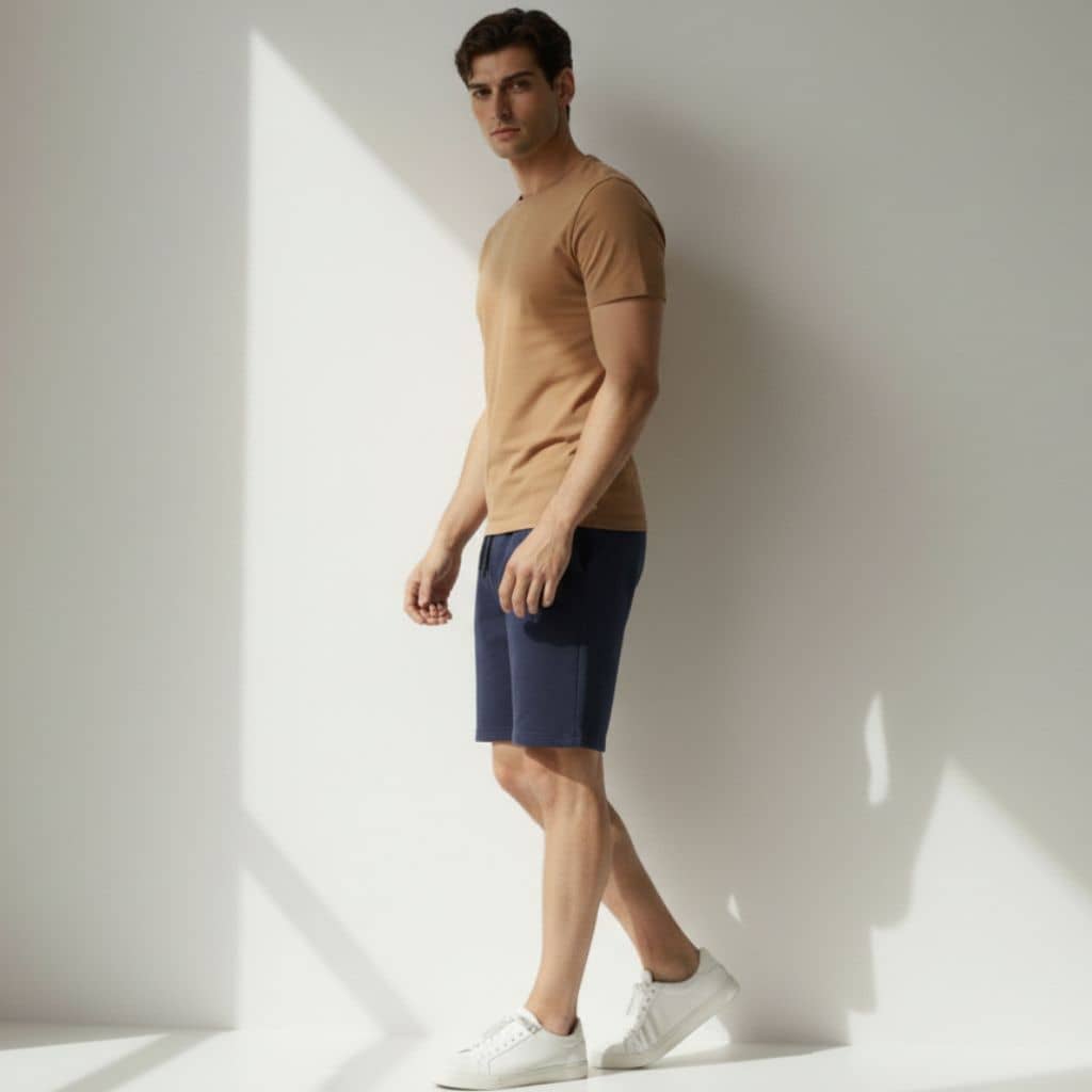 The Dark Blue French Terry Shorts