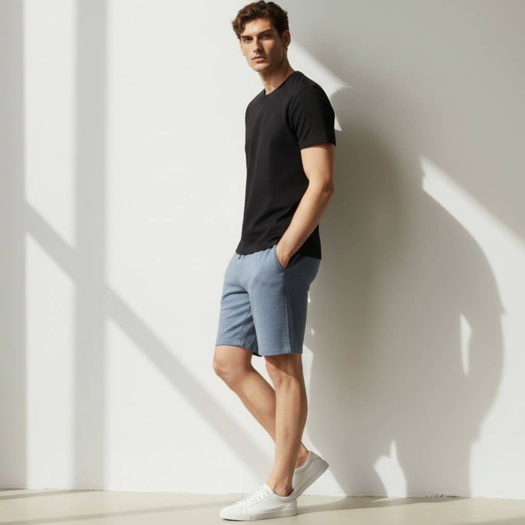 The Blue French Terry Shorts