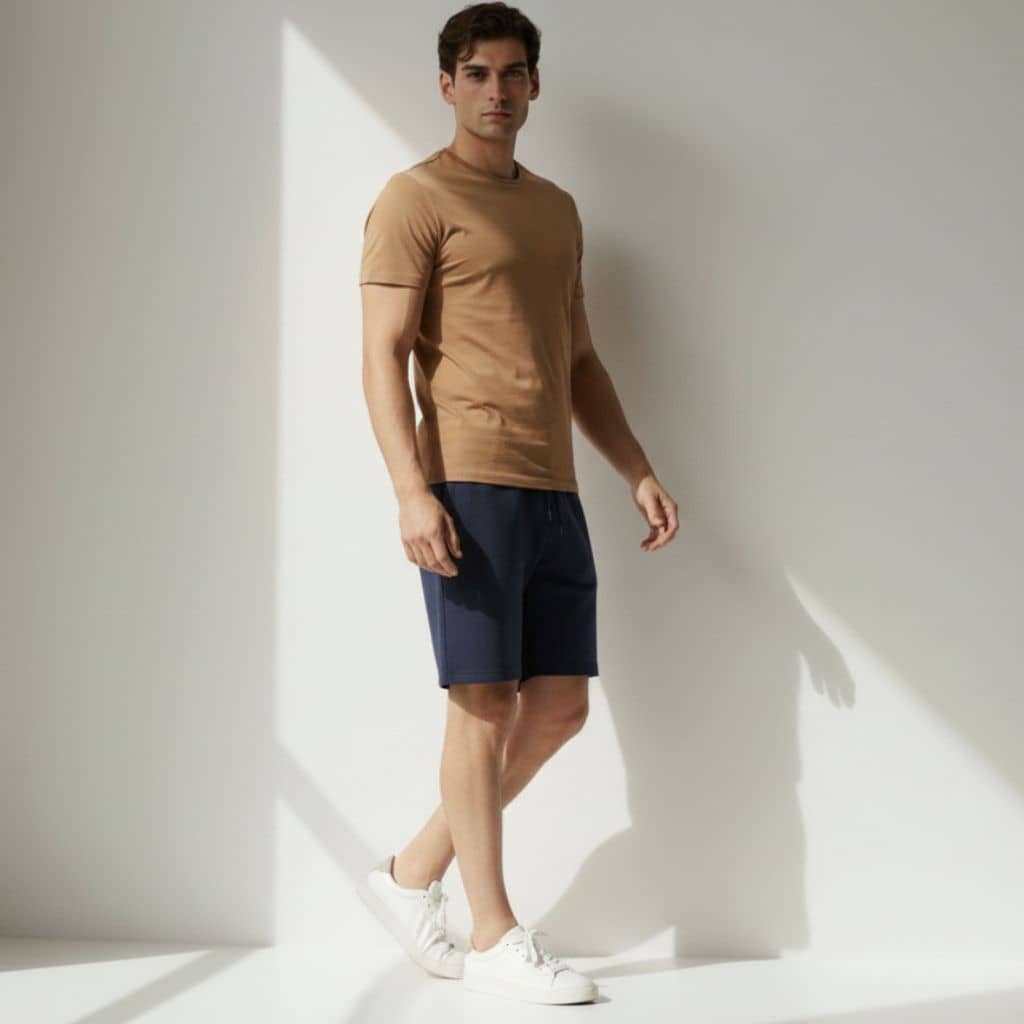 The Dark Blue French Terry Shorts