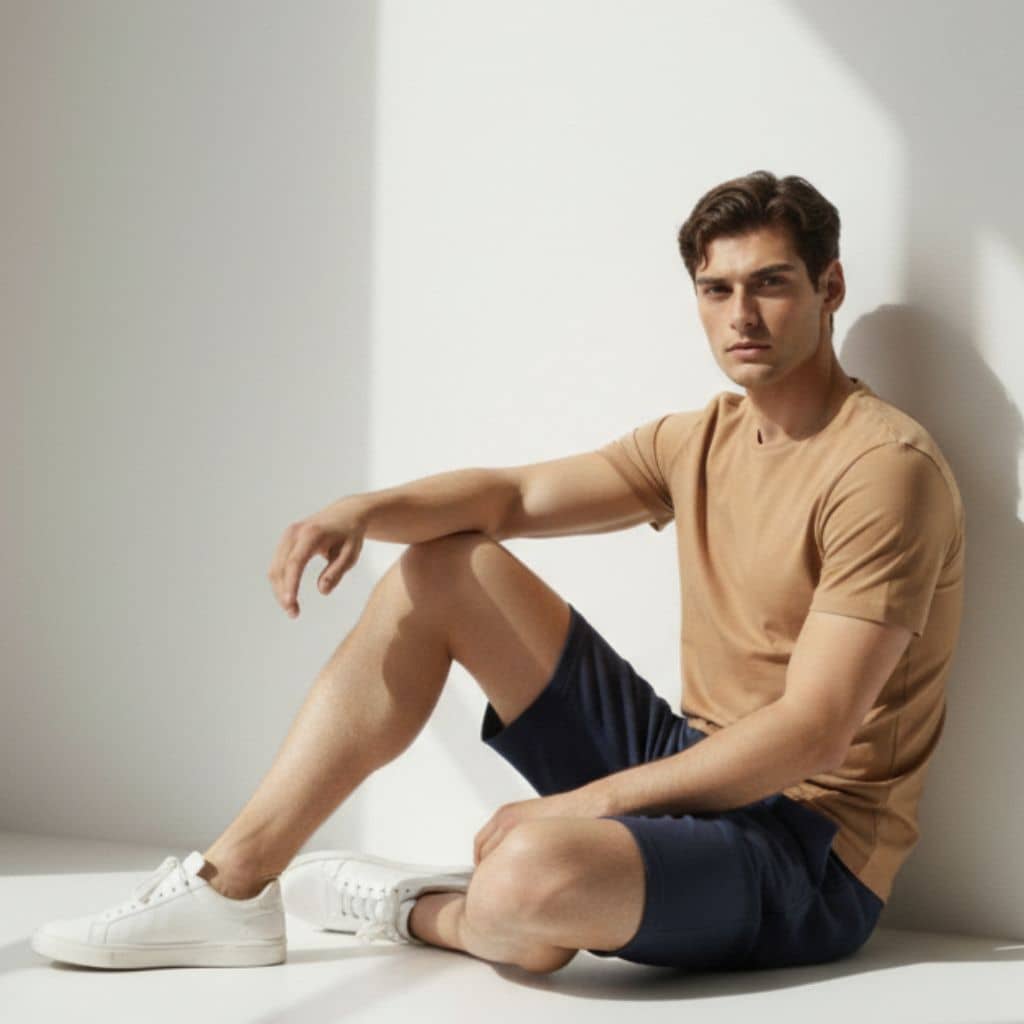 The Dark Blue French Terry Shorts