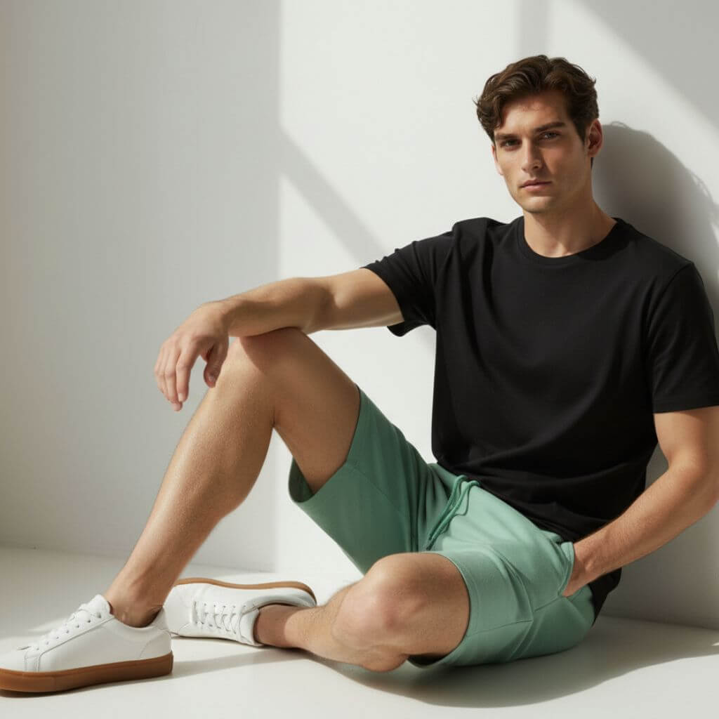 The Forest Green French Terry Shorts