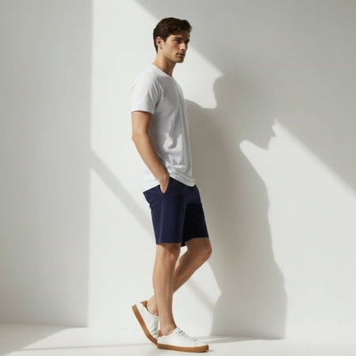 The Mid Night Blue French Terry Shorts