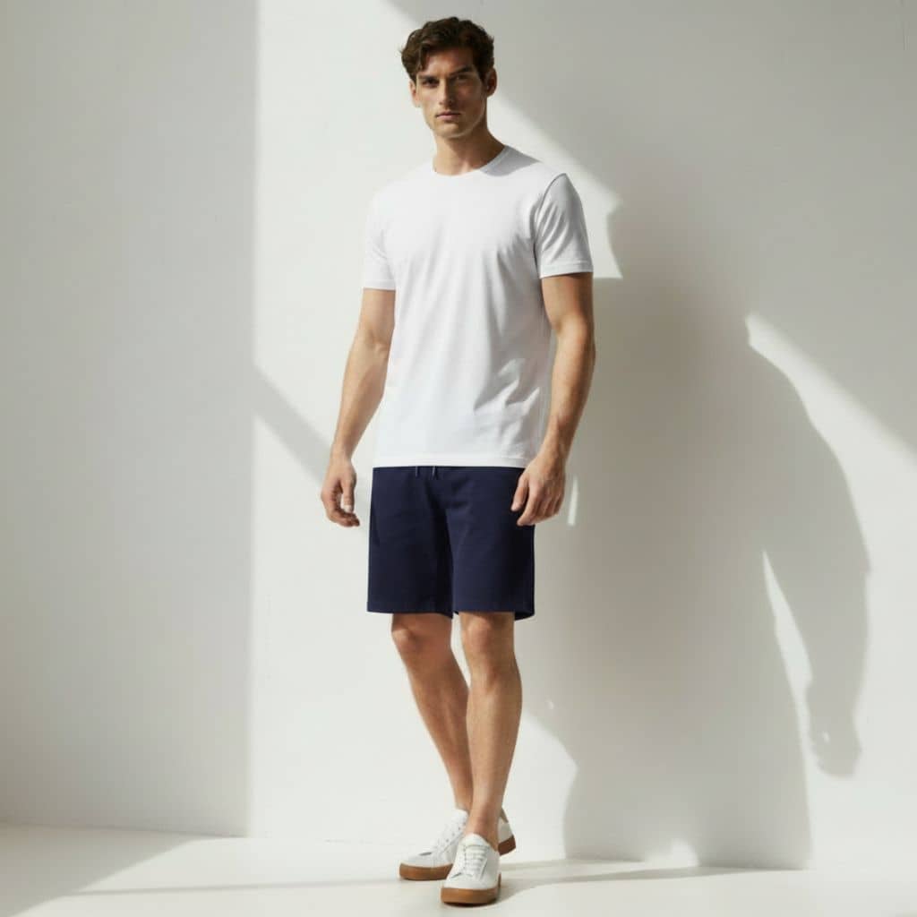The Mid Night Blue French Terry Shorts