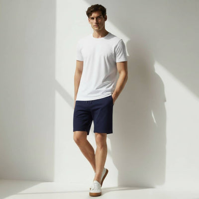 The Mid Night Blue French Terry Shorts
