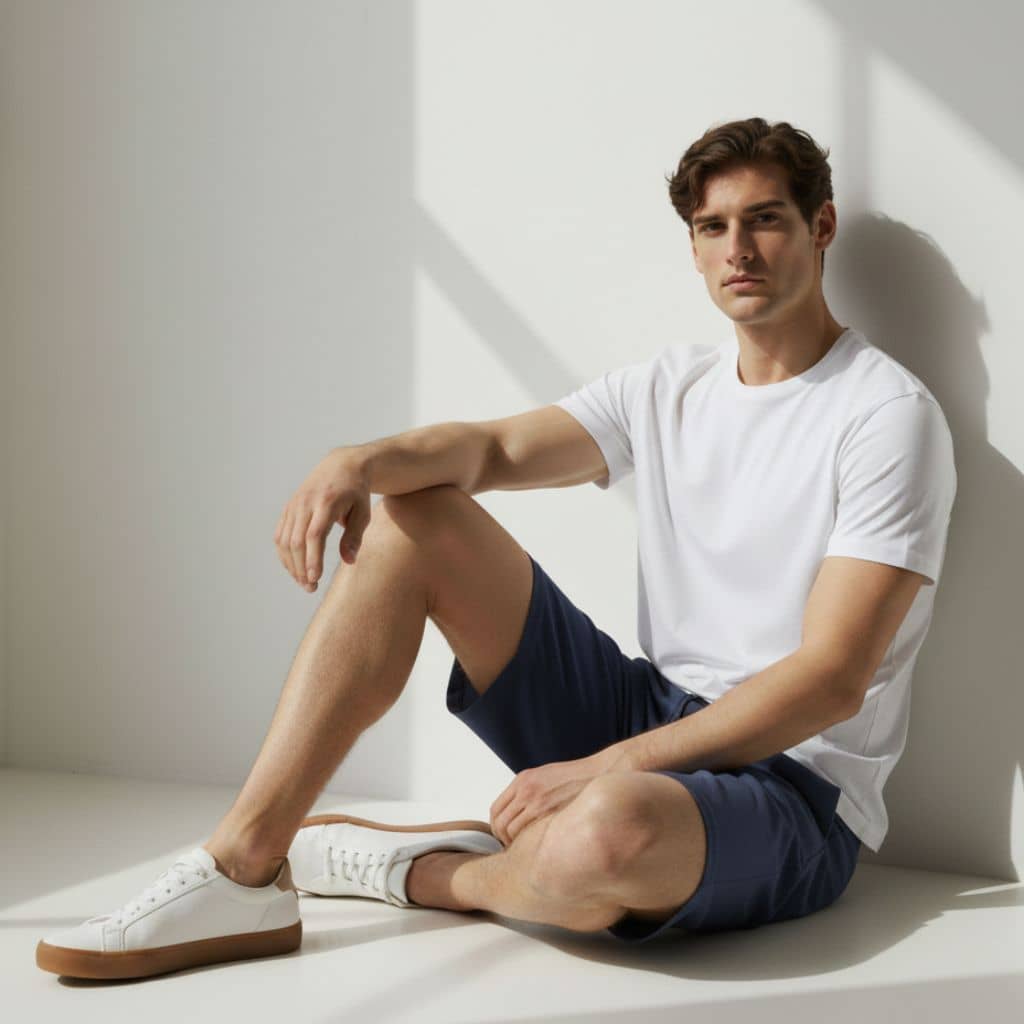 The Mid Night Blue French Terry Shorts