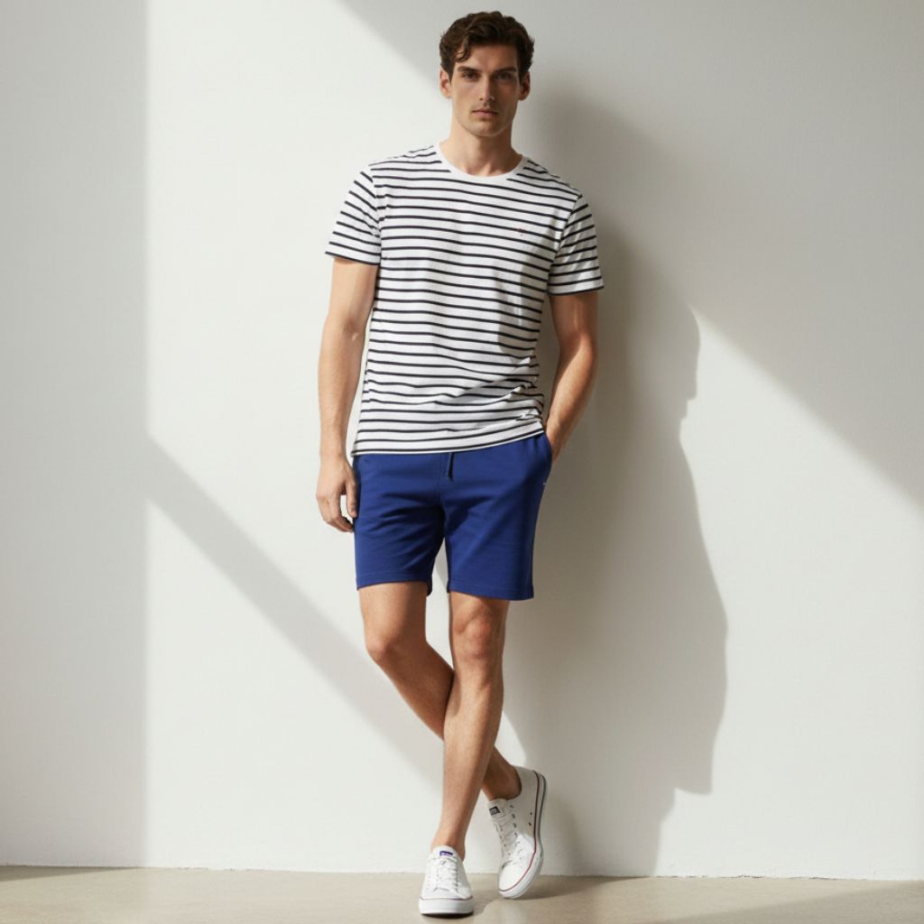 The Houston Navy French Terry Shorts