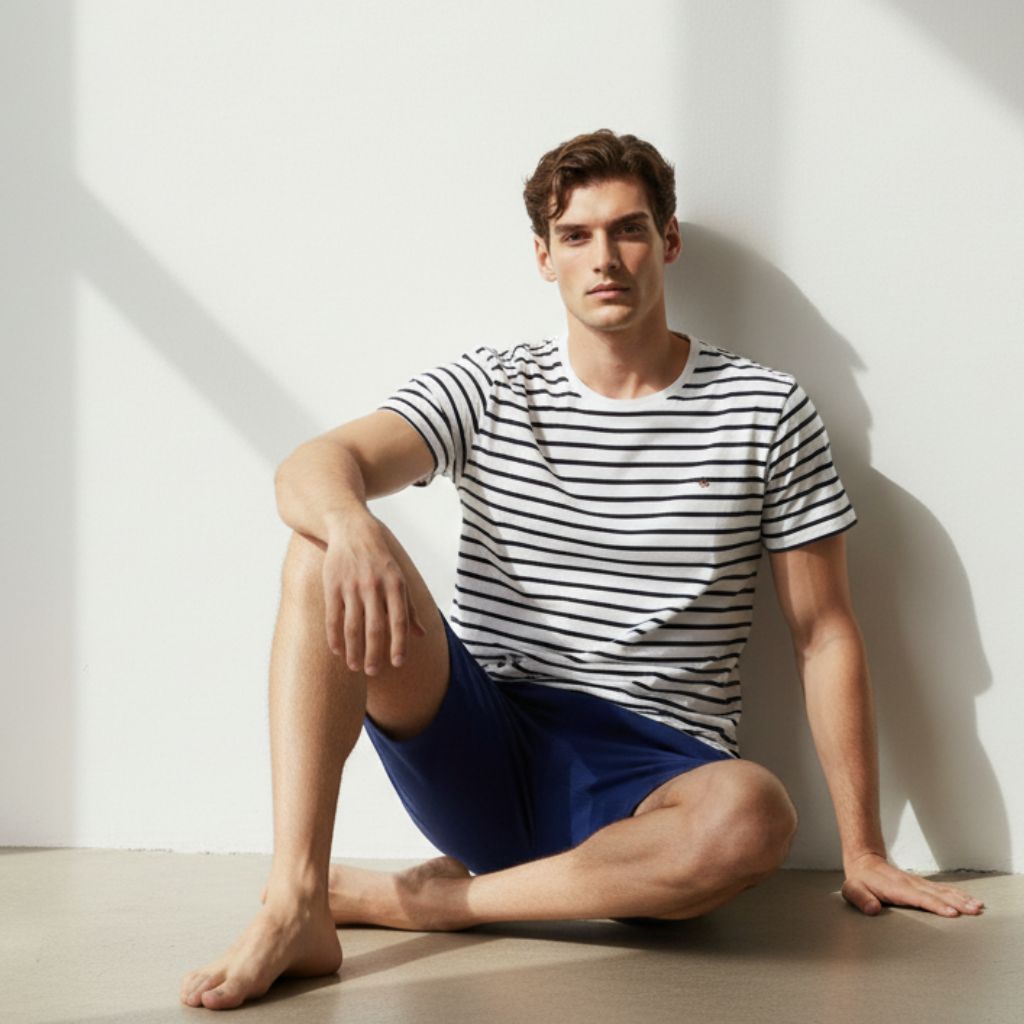 The Houston Navy French Terry Shorts