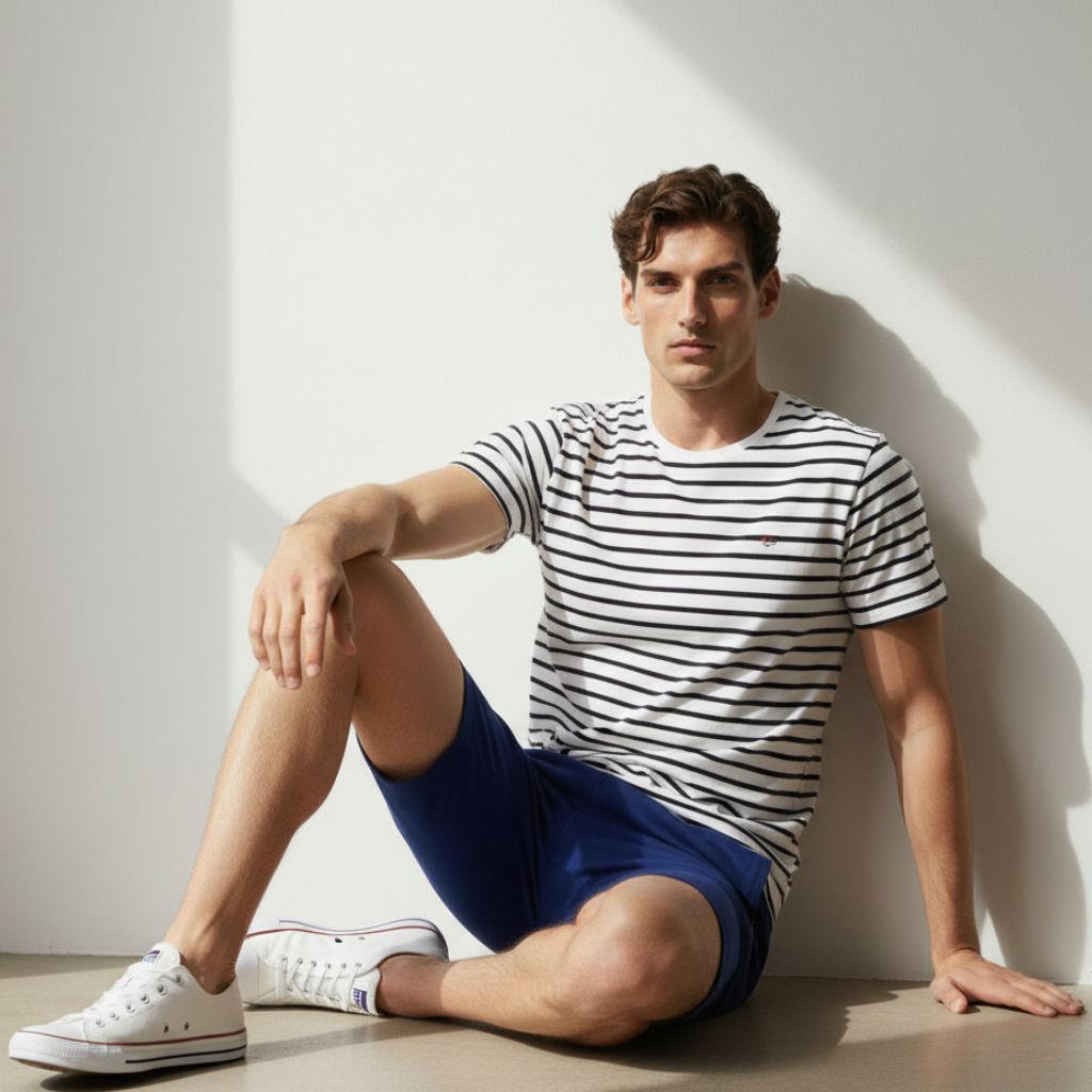 The Houston Navy French Terry Shorts