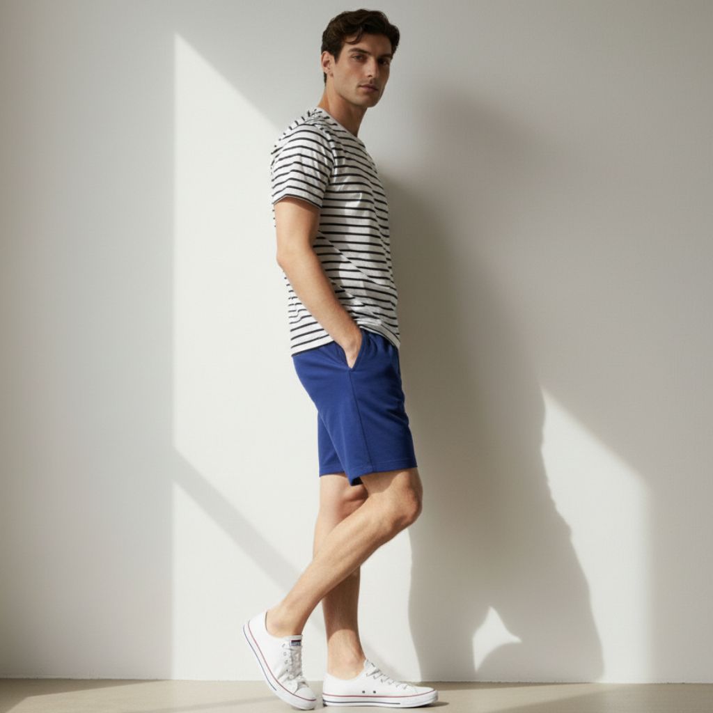 The Houston Navy French Terry Shorts