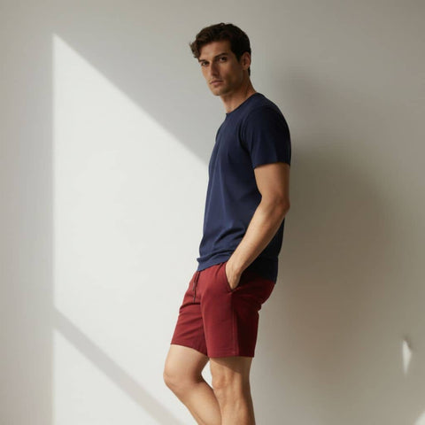The Royal Maroon French Terry Shorts