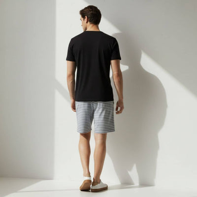 The Stripe Columbia Blue French Terry Shorts