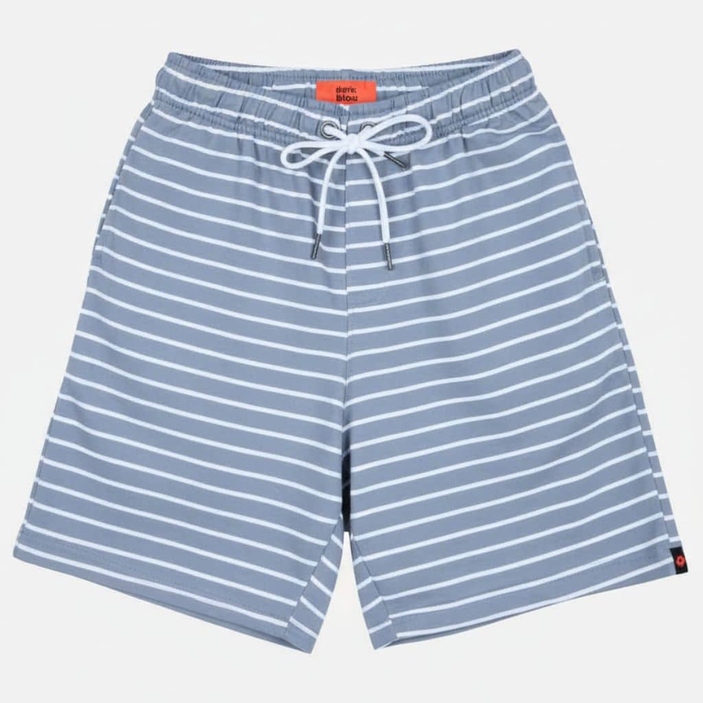 The Stripe Columbia Blue French Terry Shorts