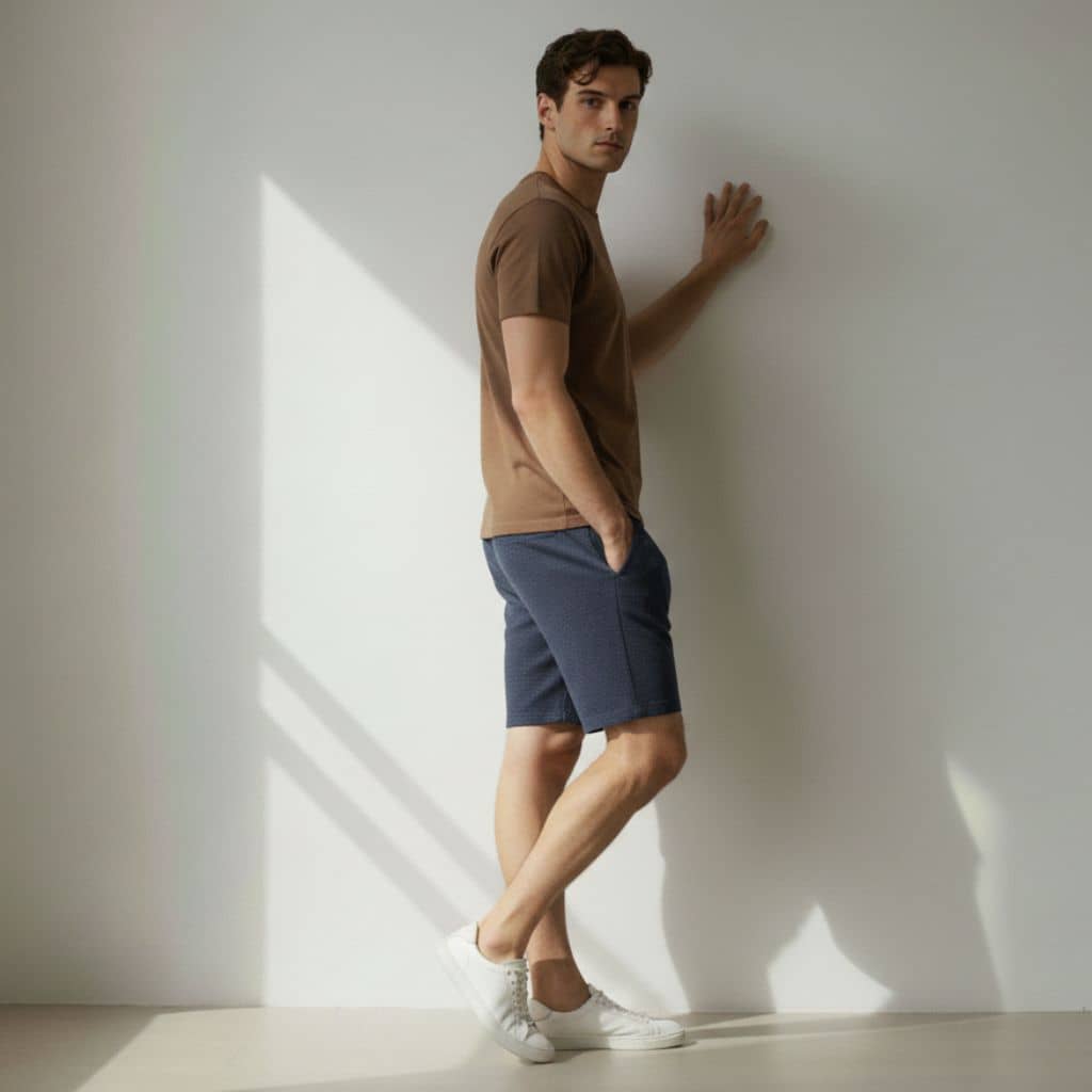 The Dolphin Blue French Terry Shorts