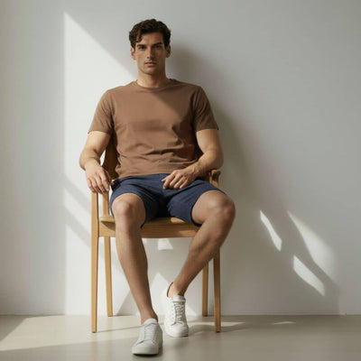 The Dolphin Blue French Terry Shorts