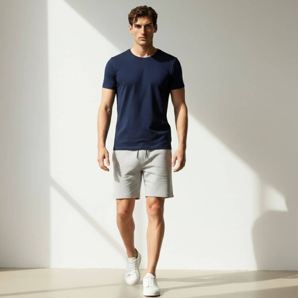 The Ghost-White French Terry Shorts