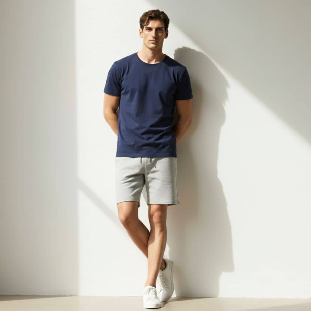 The Ghost-White French Terry Shorts