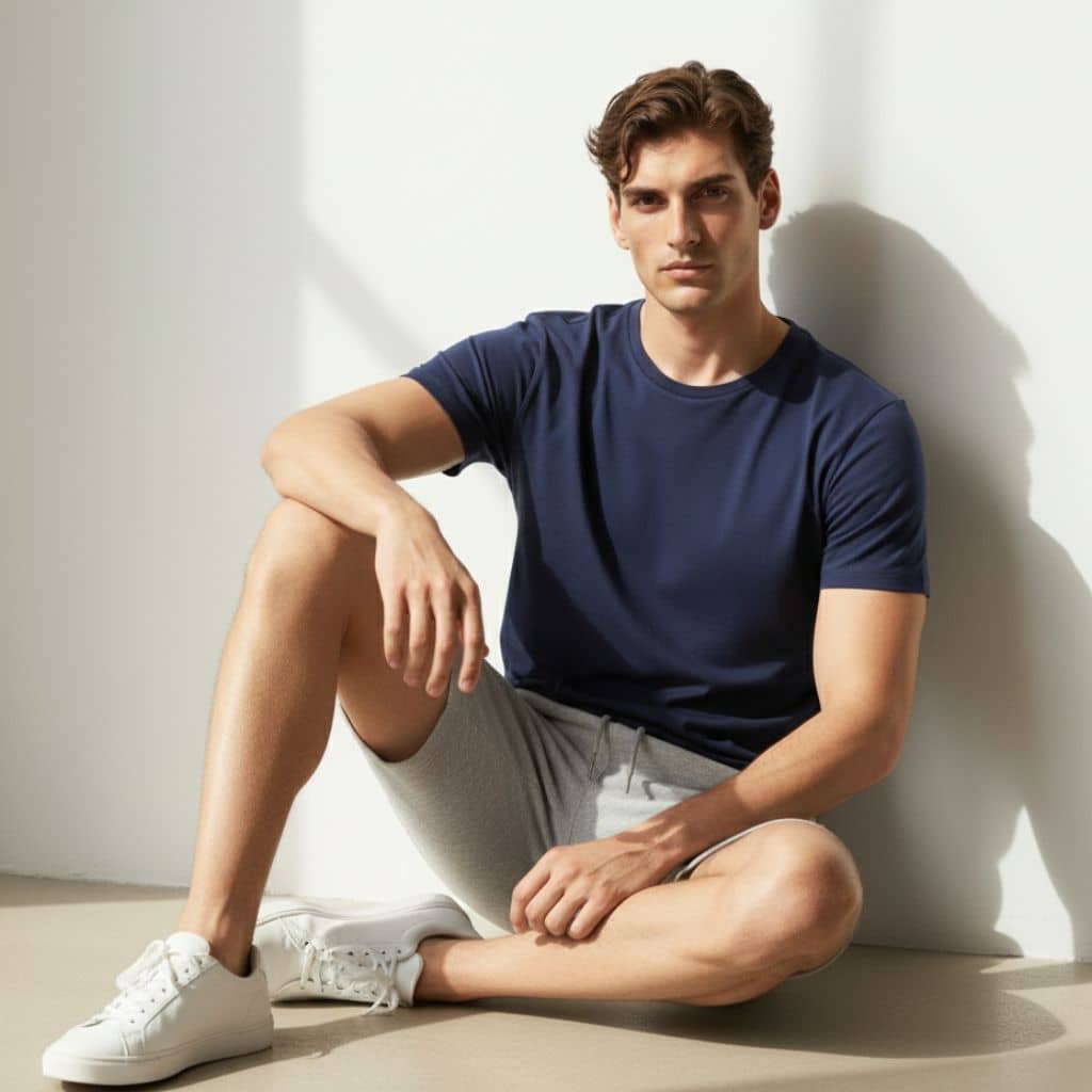 The Ghost-White French Terry Shorts