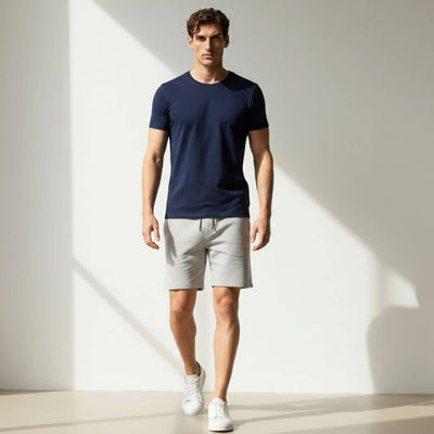 The Ghost-White French Terry Shorts