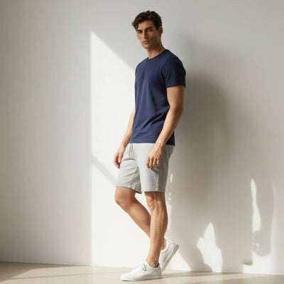 The Ghost-White French Terry Shorts