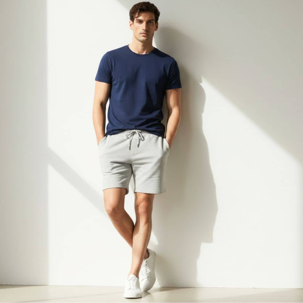 The Ghost-White French Terry Shorts