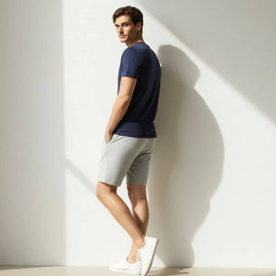 The Ghost-White French Terry Shorts