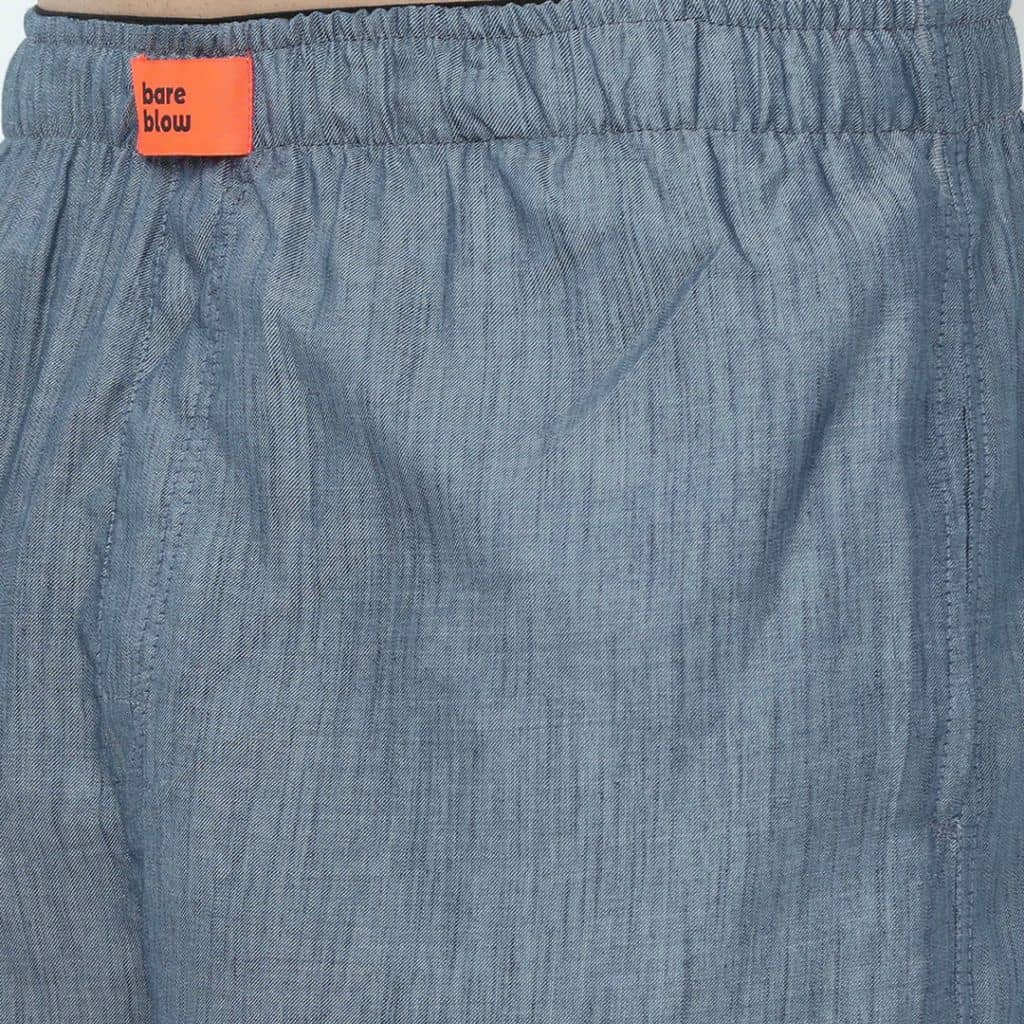 The Denim Blue Cotton Boxer Shorts