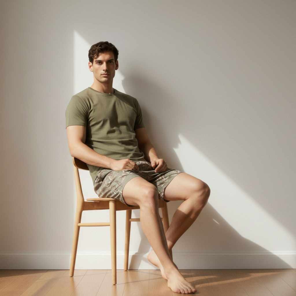 The Banana leaves Army Cotton Boxer Shorts