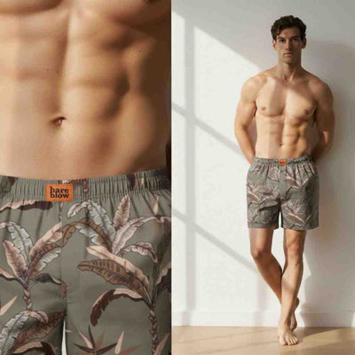 The Banana leaves Army Cotton Boxer Shorts
