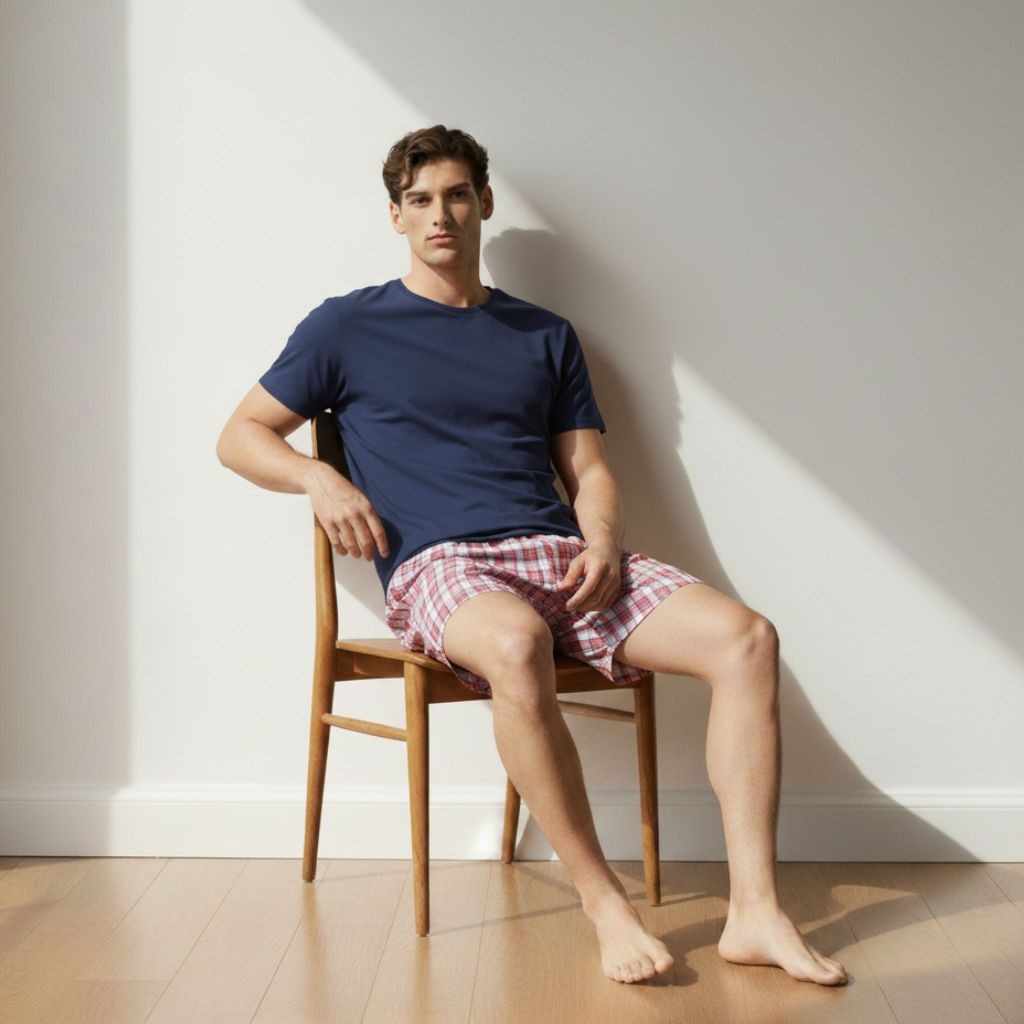 The Plaid Red Cotton Boxer Shorts