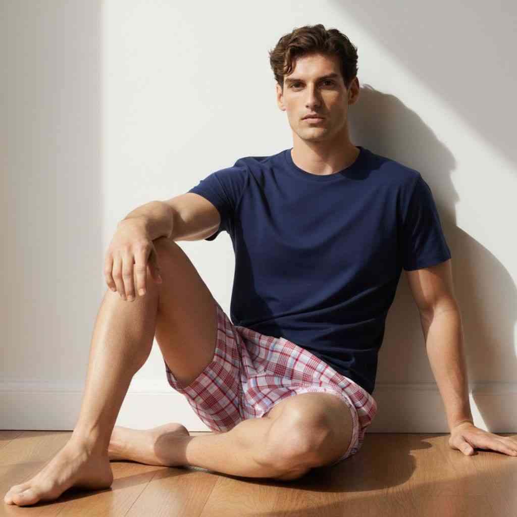 The Plaid Red Cotton Boxer Shorts