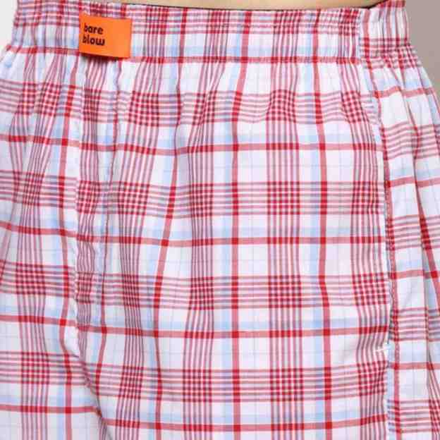 The Plaid Red Cotton Boxer Shorts