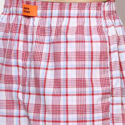 The Plaid Red Cotton Boxer Shorts