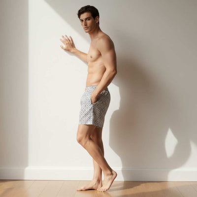 The Dot Ring White Cotton Boxer Shorts