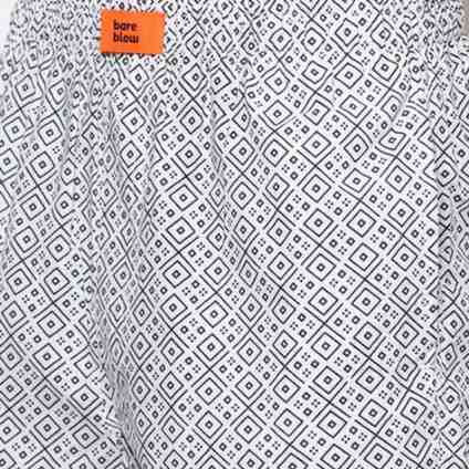 The Dot Ring White Cotton Boxer Shorts