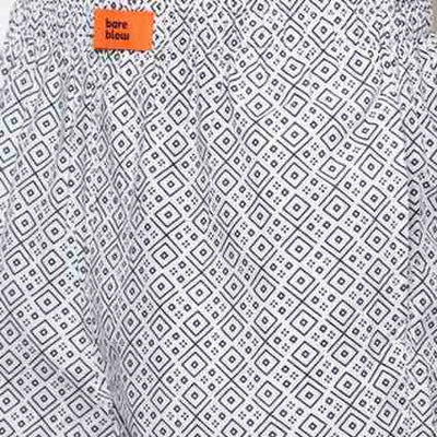 The Dot Ring White Cotton Boxer Shorts