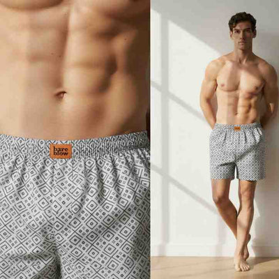 The Dot Ring White Cotton Boxer Shorts