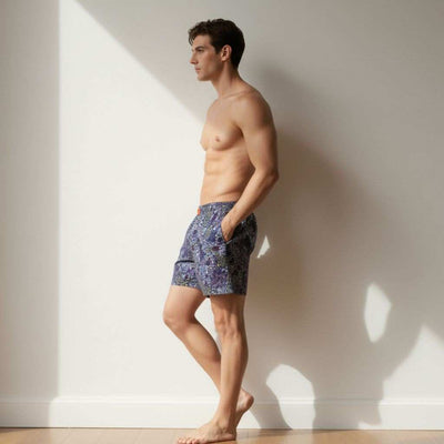 The Floral Dream Purple Printed Boxer Shorts