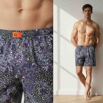 The Floral Dream Purple Printed Boxer Shorts