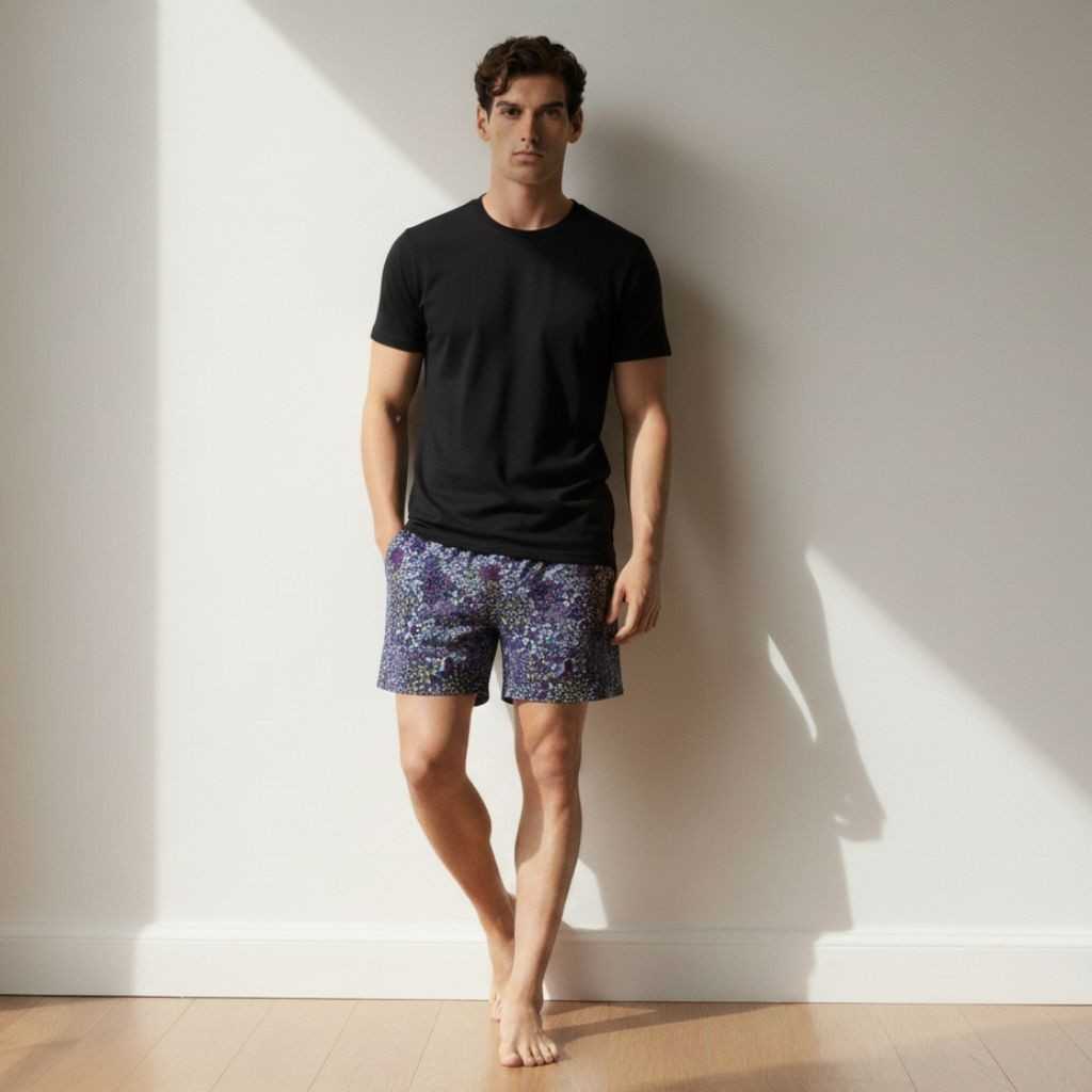 The Floral Dream Purple Printed Boxer Shorts