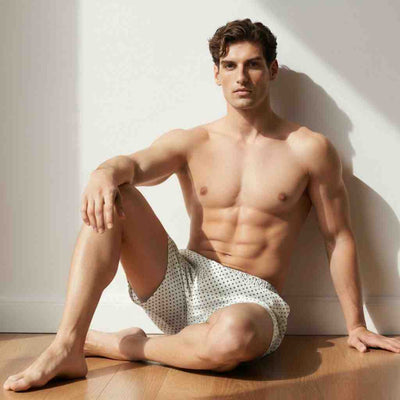 The Polka White Cotton Boxer Shorts